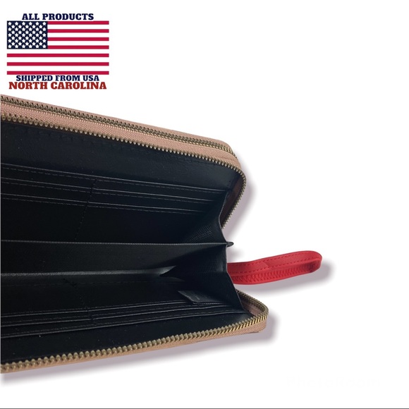 Women's Double Zipper Long Handbag Wallet Phone compartment wallet for women - Picture 5 of 6